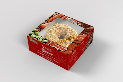 Christmas Dinner Boxed Dog Donut Treat - Xmas Dinner Flavour